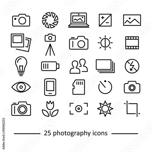 photography icons collection