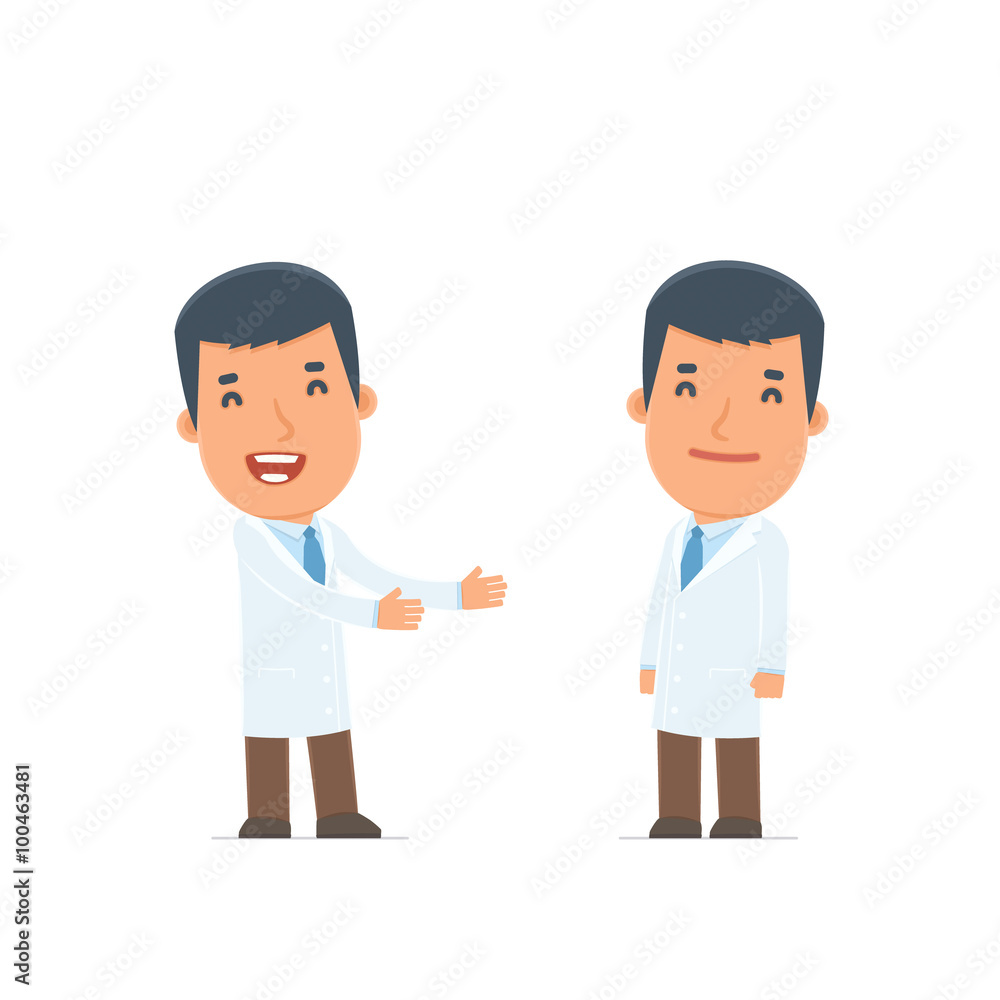 Funny Character Doctor introduces his shy friend Funny Character Doctor introduces his shy friend
