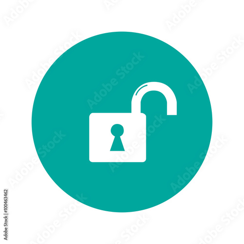 lock icon. Flat design style.
