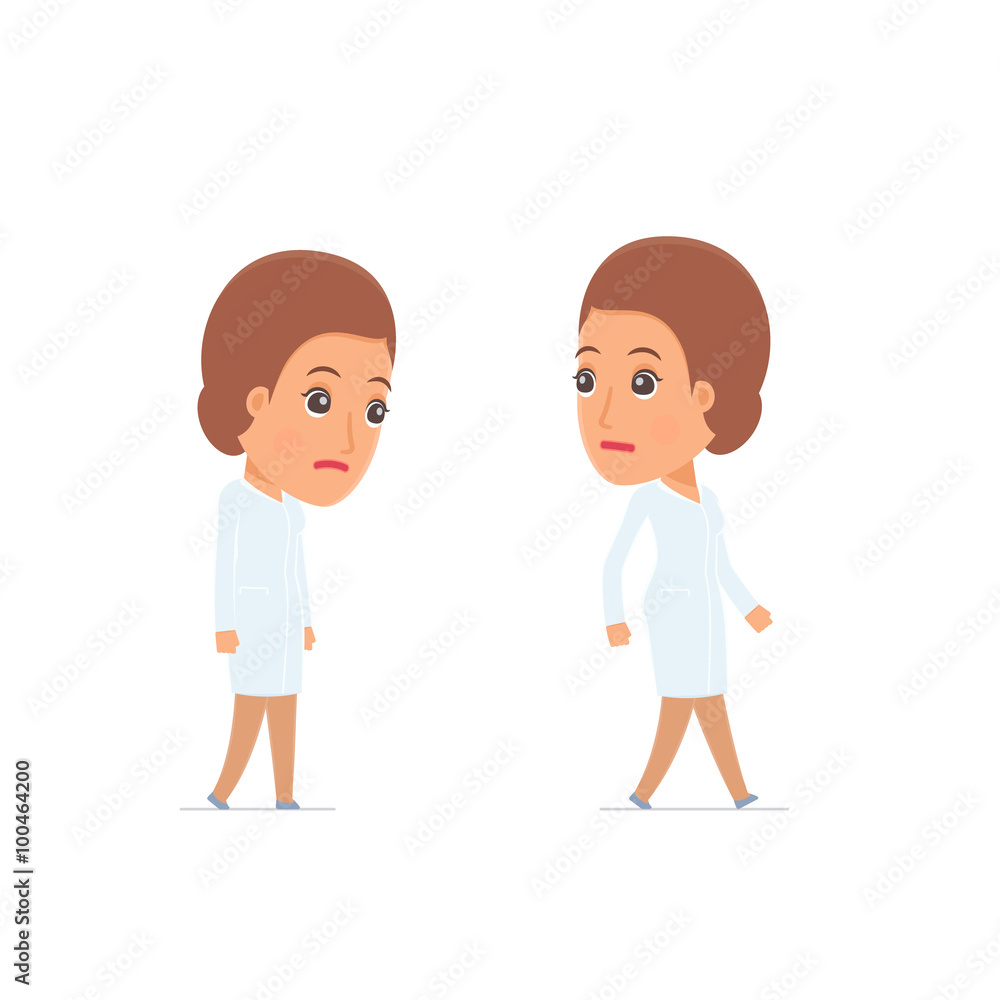 Sad and Frustrated Character Nurse goes and drags Sad and Frustrated Character Nurse goes and drags