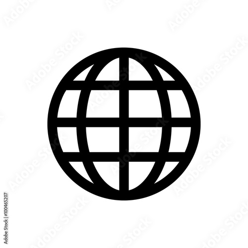 Global solution line icon.