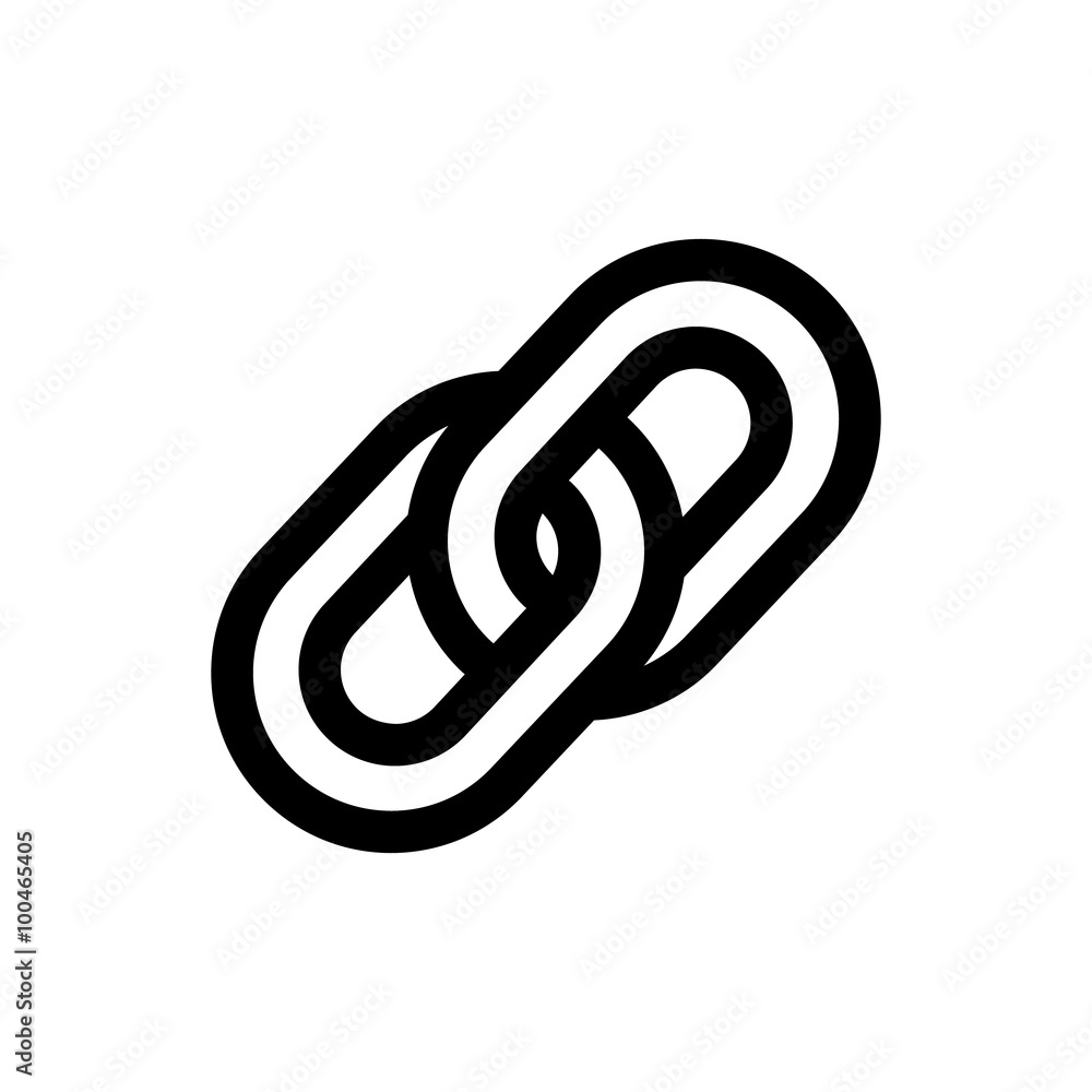 Link building line icon. Link building line icon.