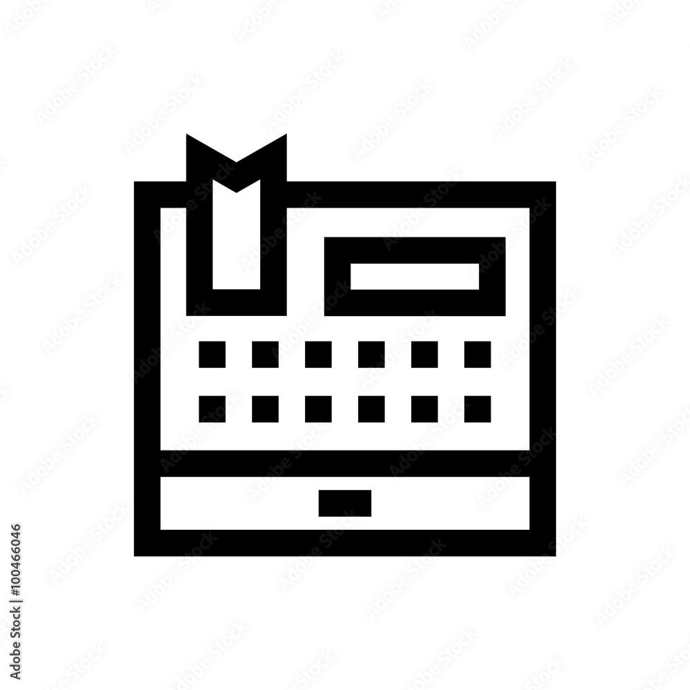 Cash register line icon Cash register line icon