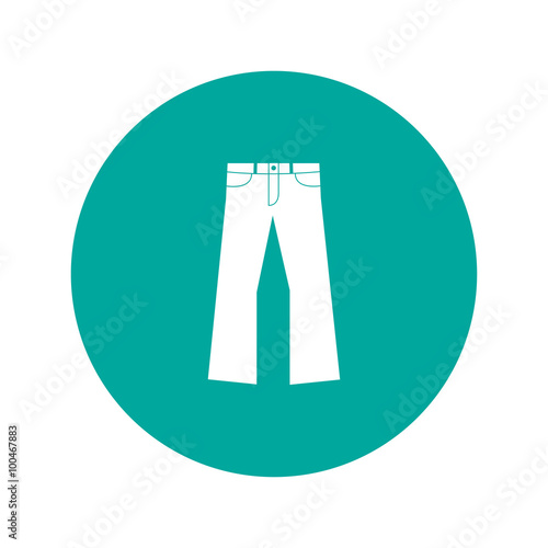 Pants icon. Flat design style.