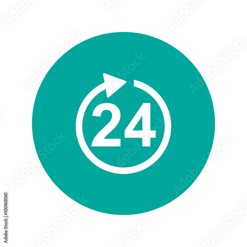 clock hours icon. Flat vector icon
