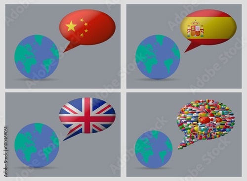 world 4 languages backgrounds