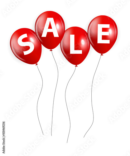 Sale Balloon Sign Vector Illustration