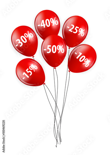 Sale Balloon Sign Vector Illustration