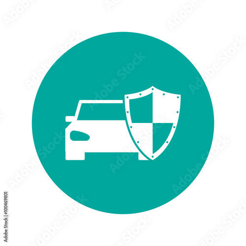 car shield icon. Flat
