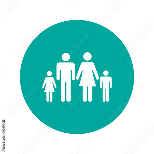 family icon. Flat design style eps 10.