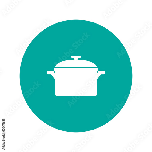 Saucepan icon. Vector illustration.