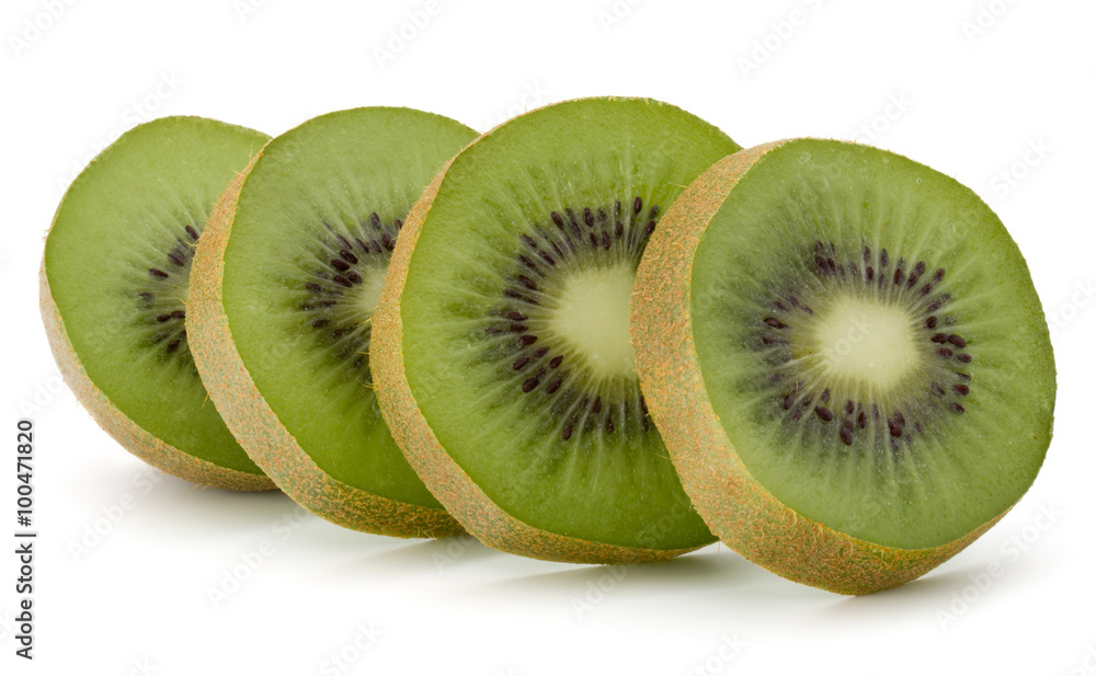 Fototapeta premium sliced Kiwi fruit isolated on white background cutout