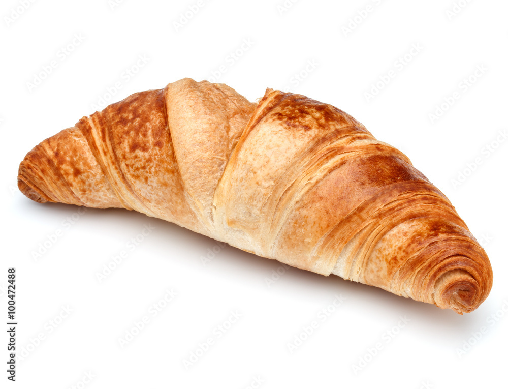 Croissant or crescent roll isolated on white background cutout Croissant or crescent roll isolated on white background cutout