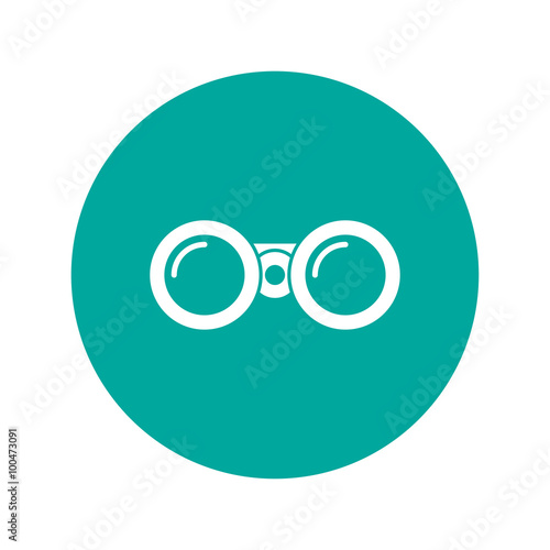Binocular icon. Flat design style