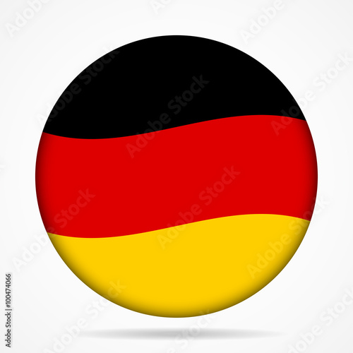 button with waving flag of Germany