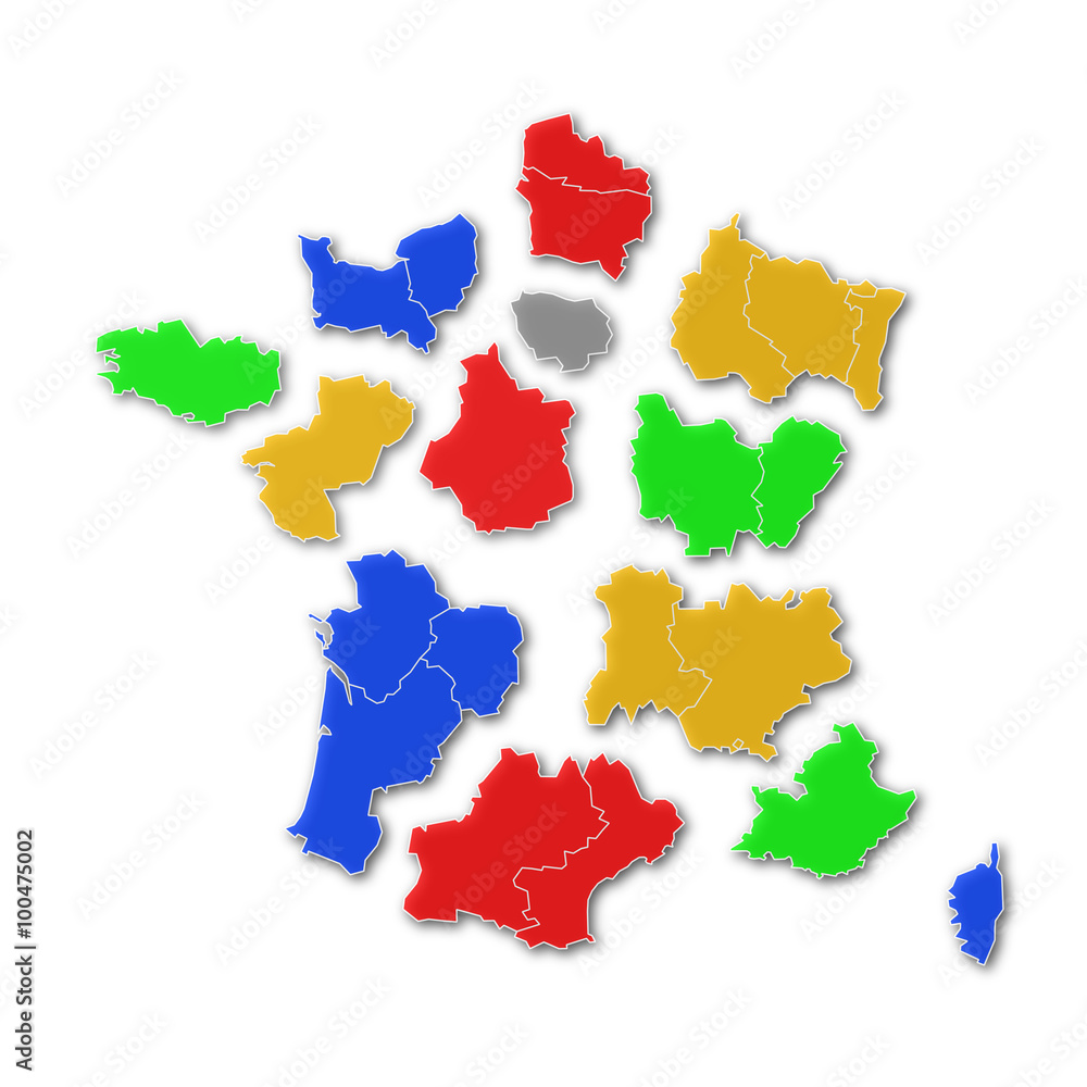 Carte des nouvelles régions Carte des nouvelles régions