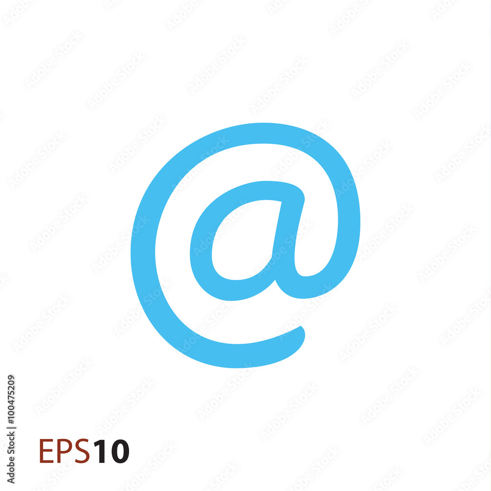Email sign vector icon for web and mobile Email sign vector icon for web and mobile