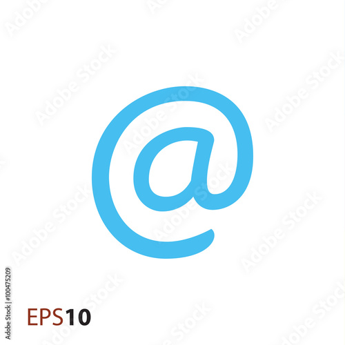 Email sign vector icon for web and mobile