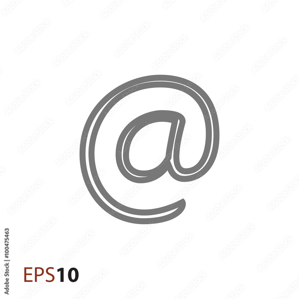 Email sign vector icon for web and mobile Email sign vector icon for web and mobile
