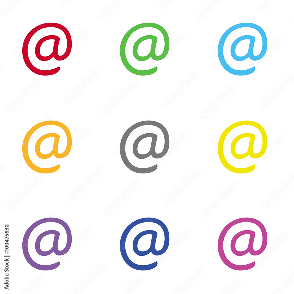 Email sign vector icon for web and mobile Email sign vector icon for web and mobile