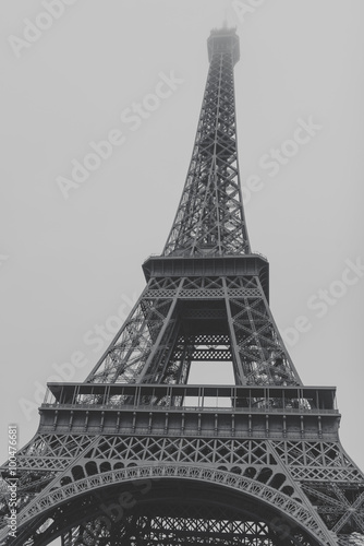 Low angle view of the Eiffel Tower Paris