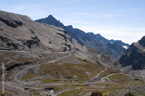 początek boliwijskiej Drogi Śmierci w okolicach La Cumbre