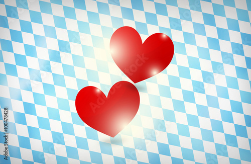 Bavaria Oktoberfest red hearts