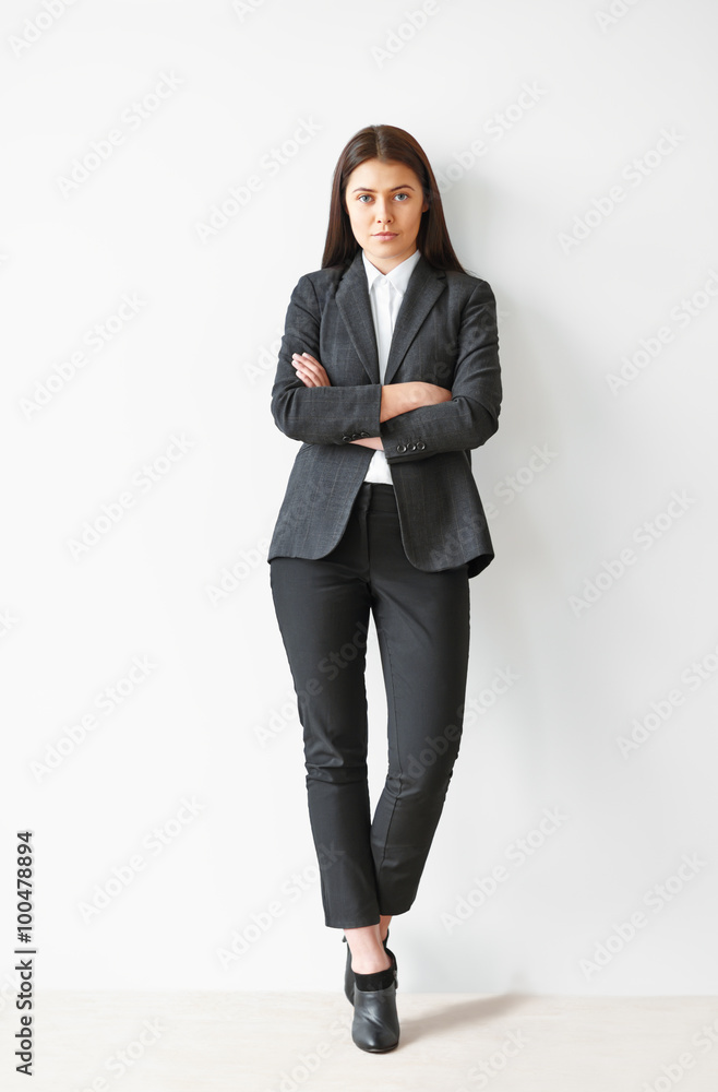 Full length portrait of young beautiful business woman Full length portrait of young beautiful business woman