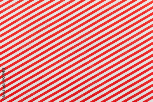 Obraz na płótnie Red and white diagonal fabric striped pattern