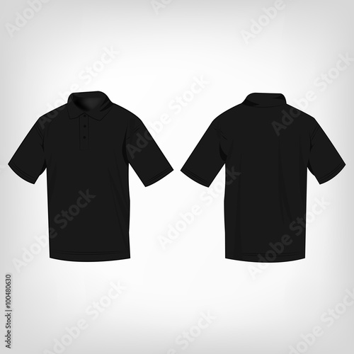Black polo shirt isolated vector