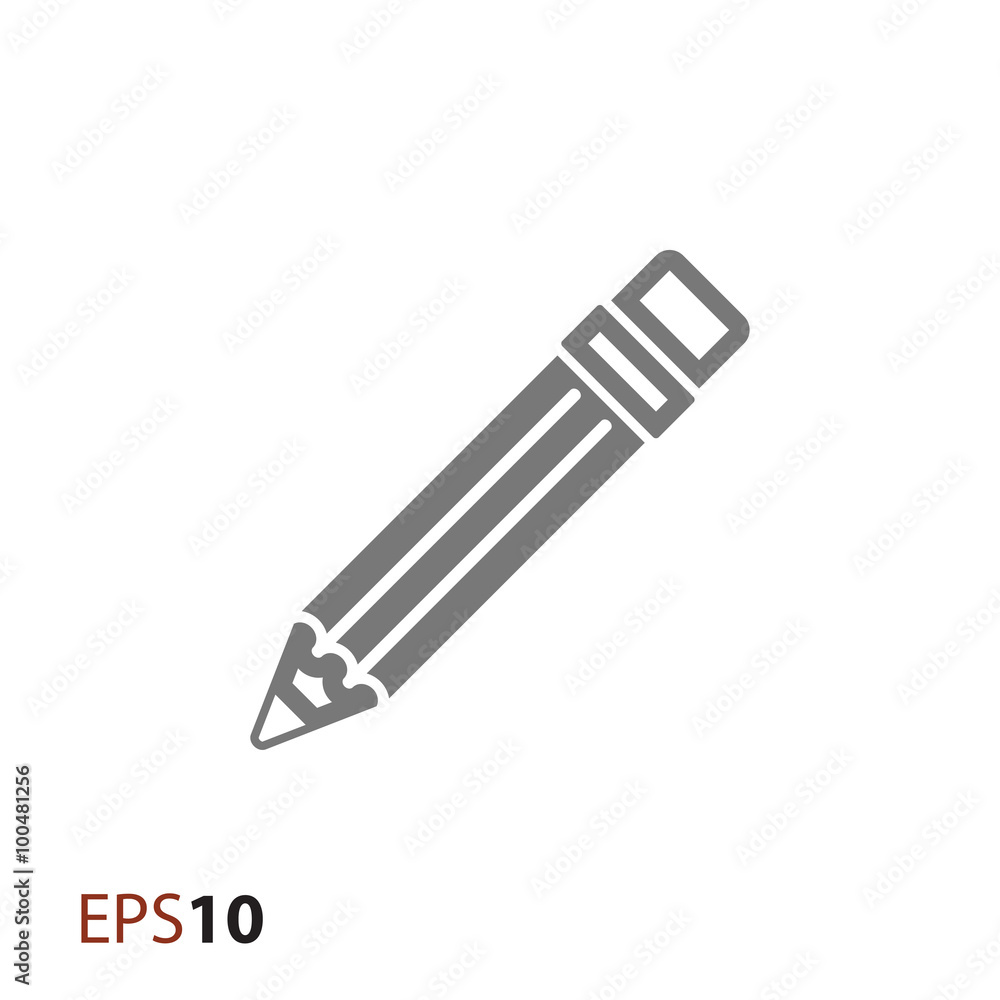 Pencil vector icon for web and mobile