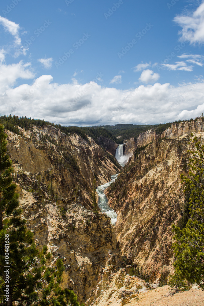 Lower falls of the Yellowstone River, Wyoming, USA Lower falls of the Yellowstone River, Wyoming, USA