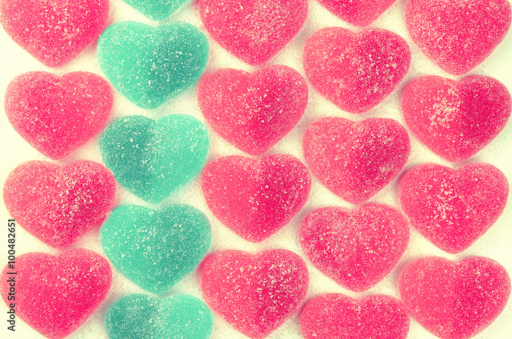 Valentines Day heart shaped jelly candies Valentines Day heart shaped jelly candies
