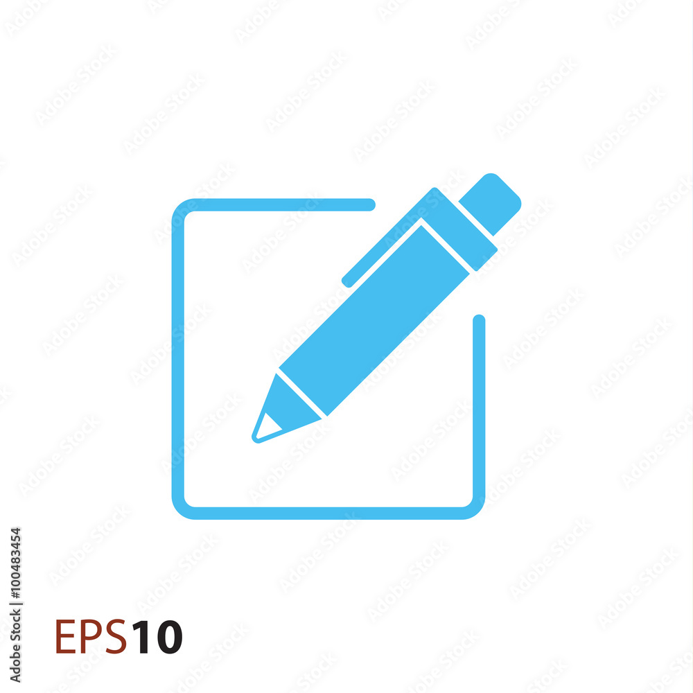 Paper and pen vector icon for web and mobile Paper and pen vector icon for web and mobile