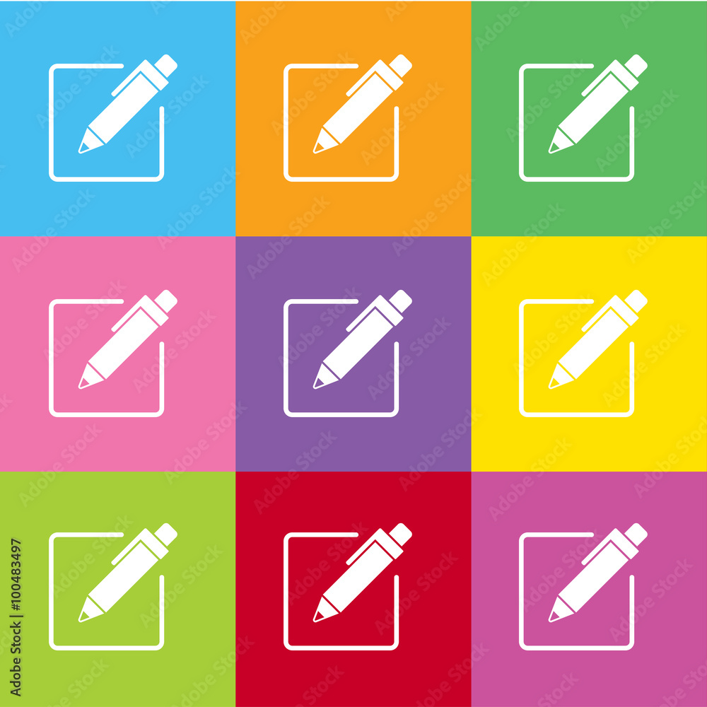 Paper and pen vector icon for web and mobile Paper and pen vector icon for web and mobile