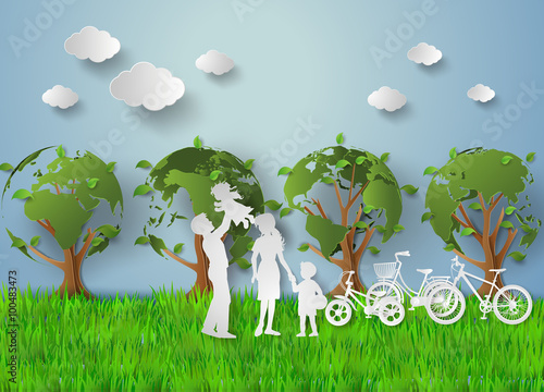 paper cut of eco