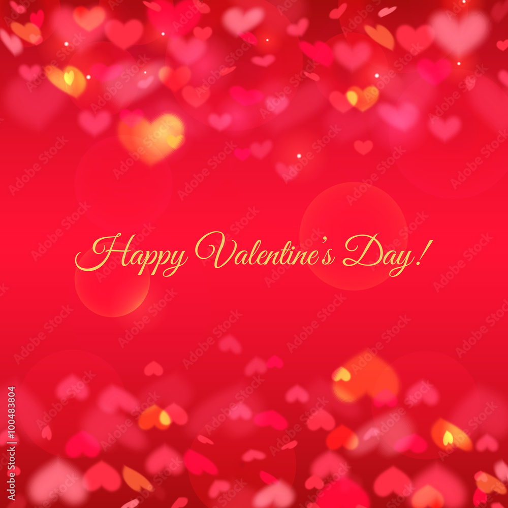 Happy Valentine's Day! Vector greeting card.