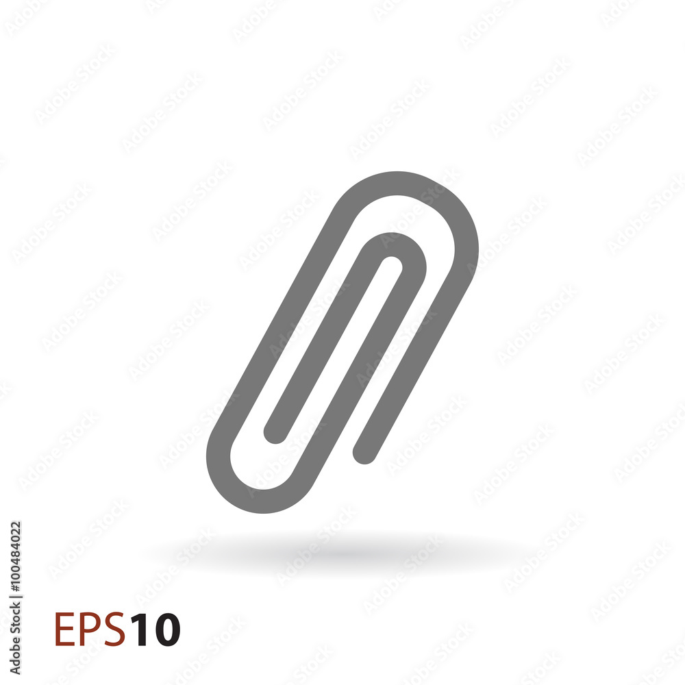 Paperclip vector icon for web and mobile Paperclip vector icon for web and mobile