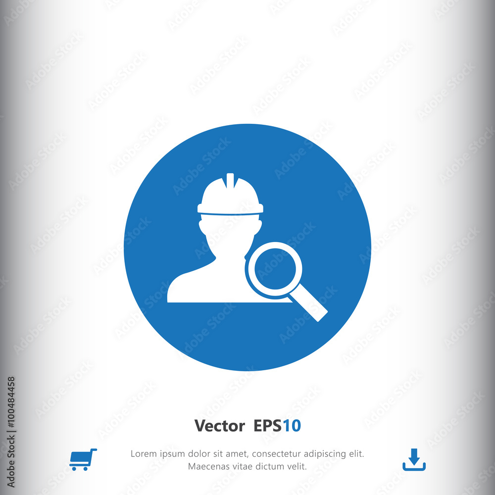 Worker search icon for web and mobile