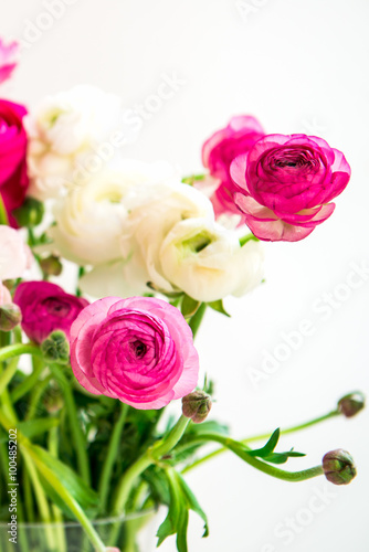 Bouquet of colorful persian buttercup flowers  ranunculus 
