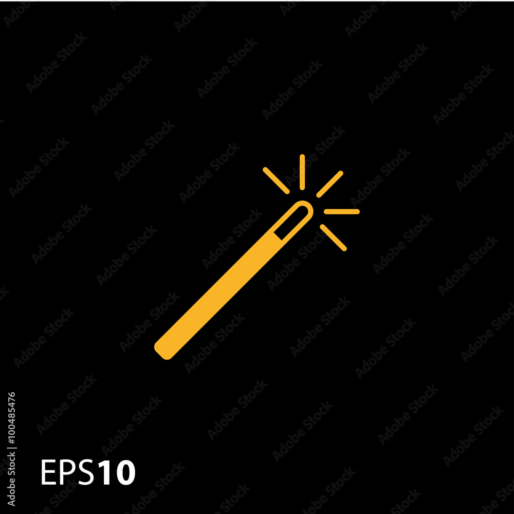 Magic wand vector icon for web and mobile Magic wand vector icon for web and mobile