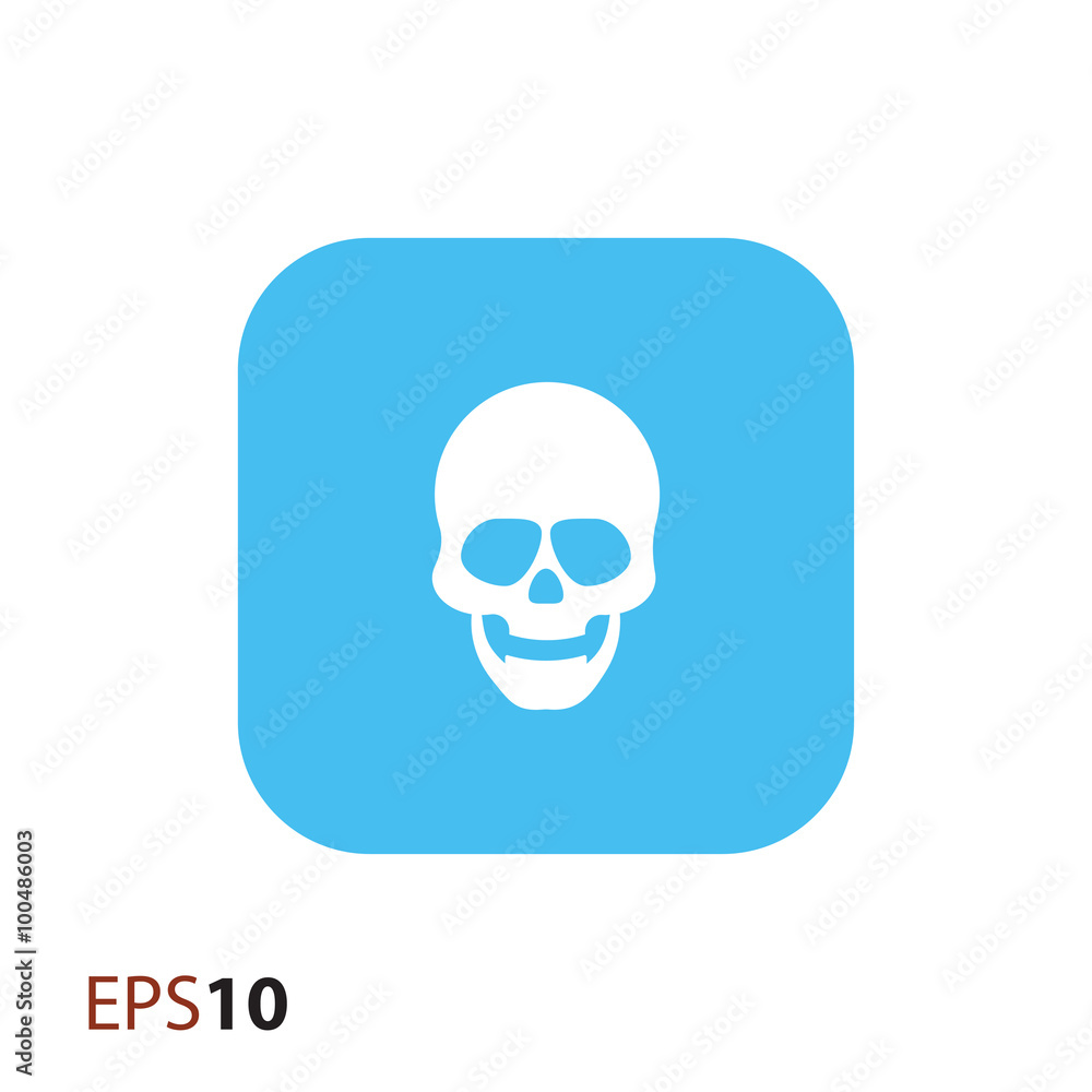 Skull vector icon for web and mobile