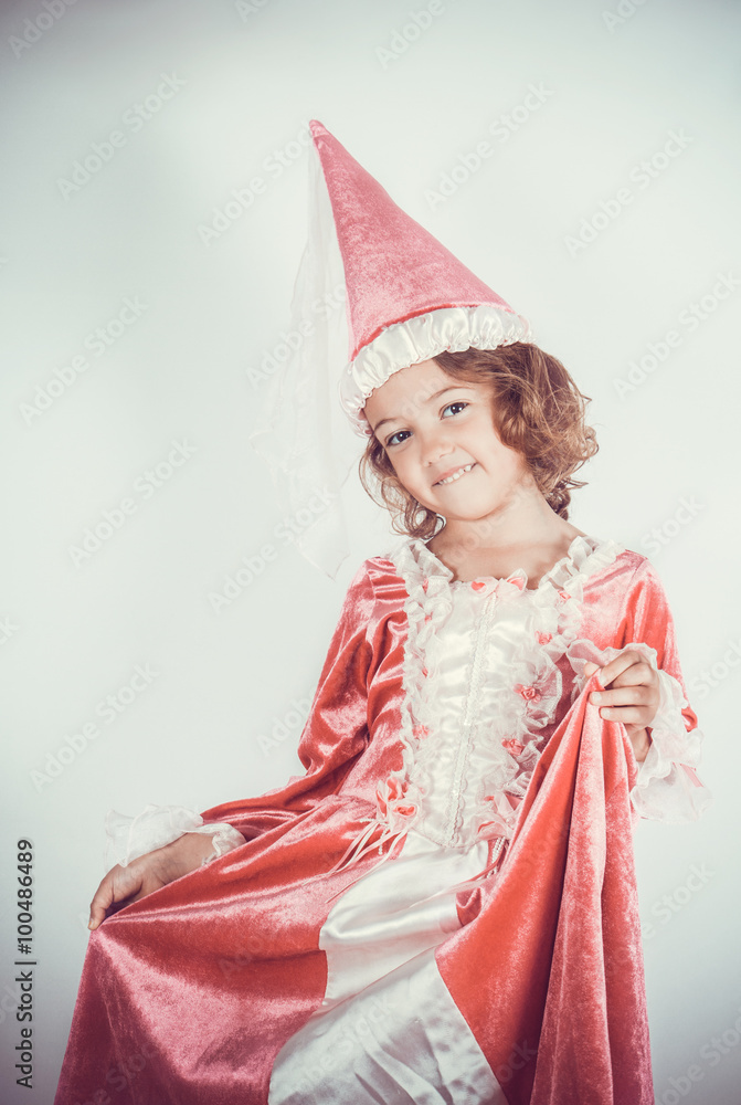bambina con costume da carnevale - obrazy, fototapety, plakaty 