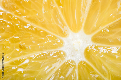 macro picture of a heart lemon