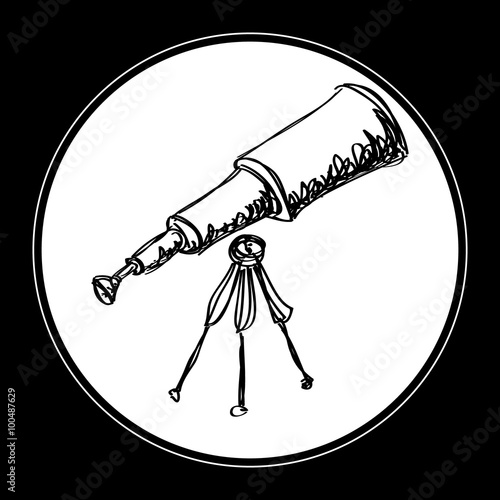 Simple doodle of a telescope