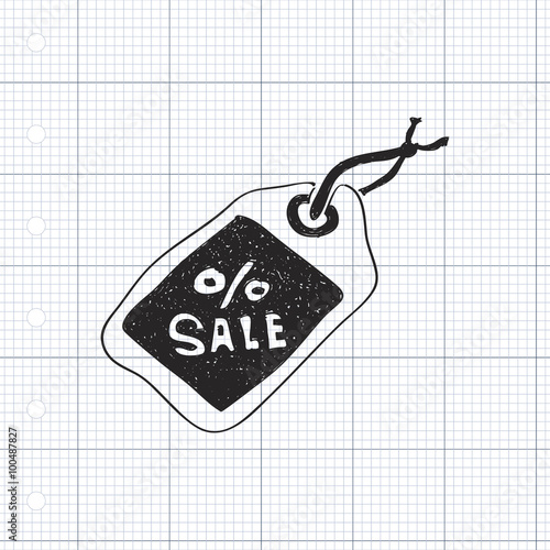 Simple doodle of a sale tag