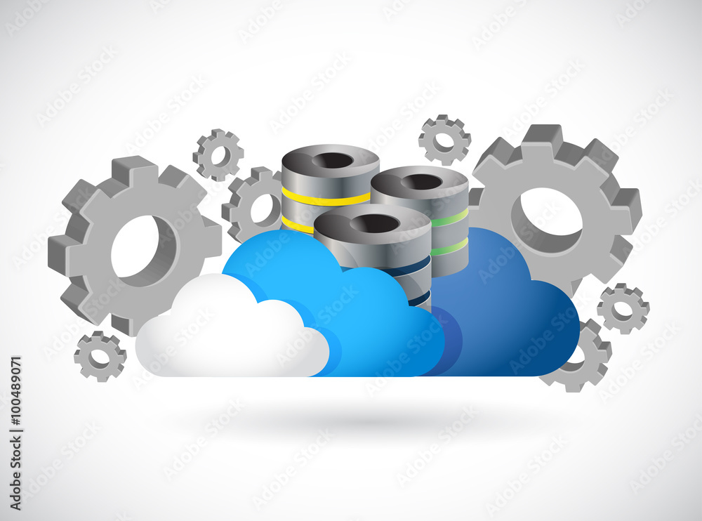 cloud computing server industry illustration cloud computing server industry illustration