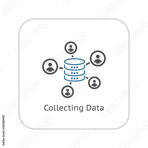 Collecting Data Icon. Flat Design.