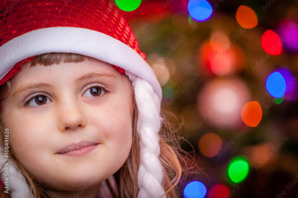 Cute Christmas girl portrait Cute Christmas girl portrait