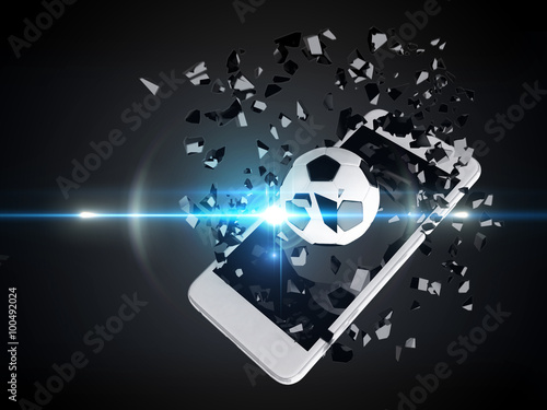 soccer burst out of the smartphone